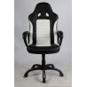 Fauteuil de bureau design en PU noir/blanc Justin