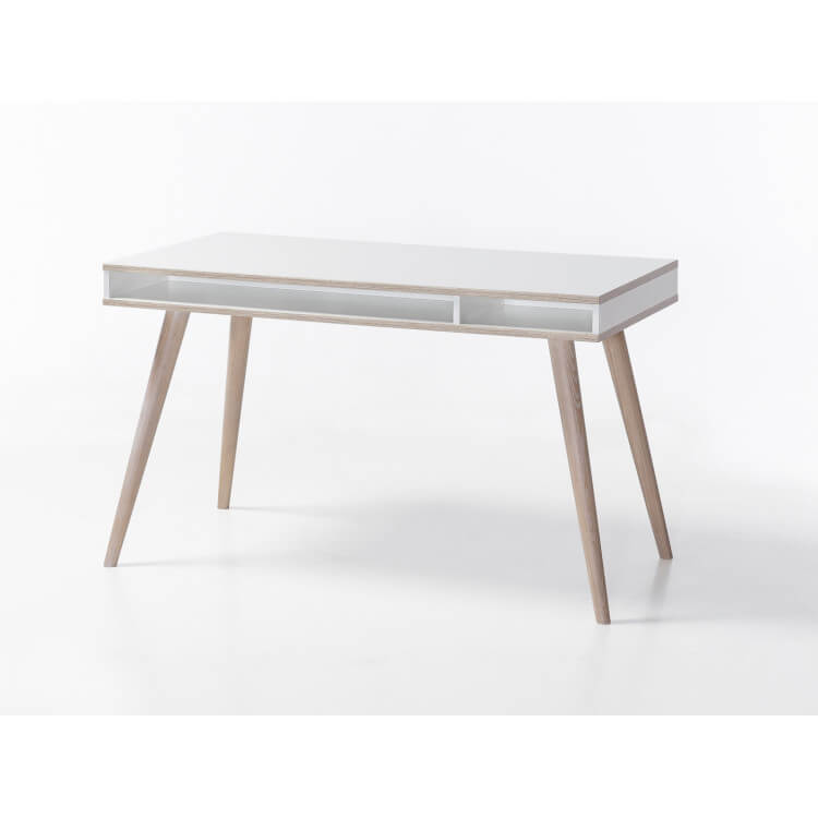 Bureau enfant scandinave blanc/chêne Jessi