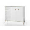 Meuble de rangement scandinave blanc/chêne Jessi