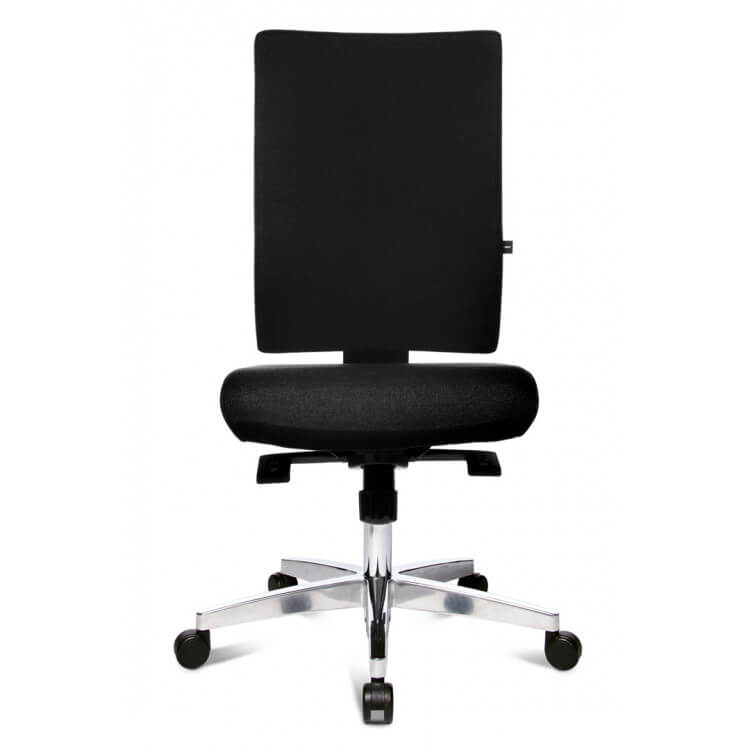 Chaise de bureau design en tissu noir Adisson