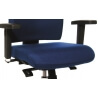 Chaise de bureau design en tissu bleu Adisson
