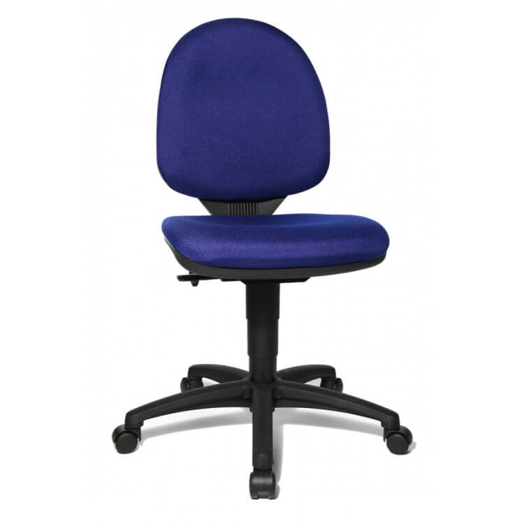 Chaise de bureau contemporaine en tissu bleu Luigi