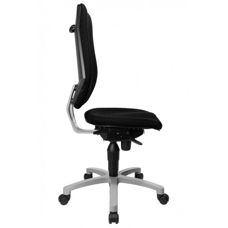 Chaise de bureau design en tissu noir Cristina