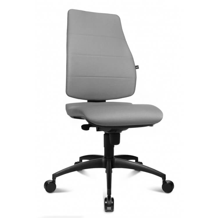 Chaise de bureau design en tissu gris Loria