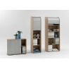 Meuble de rangement de bureau coloris chêne Belma II