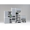 Meuble de rangement de bureau coloris blanc Belma