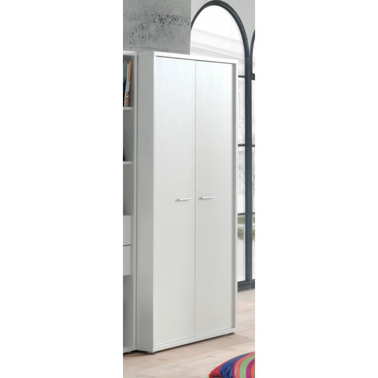 Armoire enfant contemporaine 2 portes blanche Michele