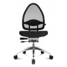 Chaise de bureau design en tissu noir Igor