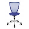 Chaise de bureau enfant design en tissu bleu Omega