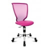 Chaise de bureau enfant design en tissu rose Omega