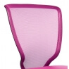 Chaise de bureau enfant design en tissu rose Omega