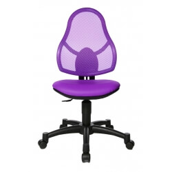 Chaise de bureau enfant design en tissu violet Mischa