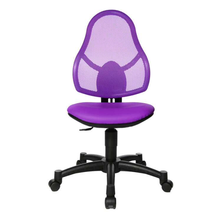 Chaise de bureau enfant design en tissu violet Mischa