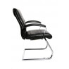 Chaise de bureau design en cuir noir Modeo