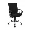 Chaise de bureau design en tissu noir Cheyenne