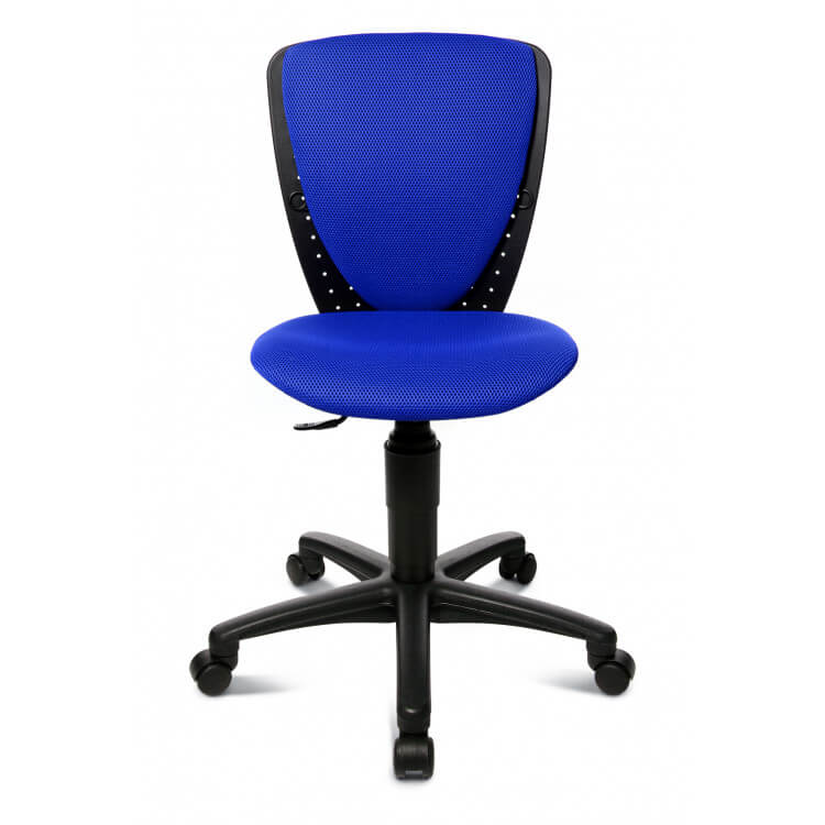 Chaise de bureau enfant design en tissu bleu Preston
