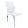Chaise de salle à manger design en PU blanc (lot de 4) Ludvik