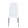 Chaise de salle à manger design en PU blanc (lot de 4) Ariane