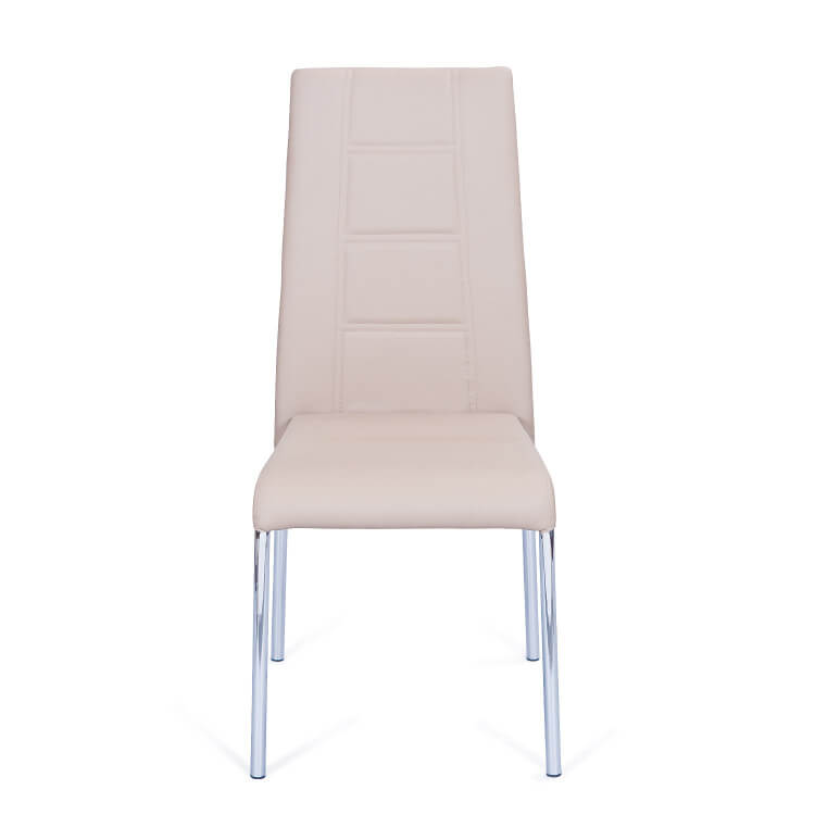 Chaise de salle à manger design en PU greige (lot de 4) Ariane