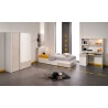 Armoire enfant contemporaine gris loft/blanc Sirocco