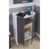 Meuble bas de salle de bain contemporain blanc/gris ombre Angelus
