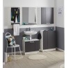Meuble bas de salle de bain contemporain blanc/gris ombre Angelus