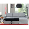 Canapé d'angle réversible convertible contemporain en tissu gris Vogue
