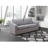 Canapé fixe 2 places contemporain en tissu gris Minerval