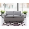 Canapé fixe 2 places contemporain en tissu gris Minerval