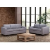 Canapé fixe 2 places contemporain en tissu gris Minerval