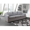 Canapé fixe 3 places contemporain en tissu gris Minerval