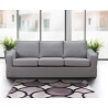 Canapé fixe 3 places contemporain en tissu gris Minerval