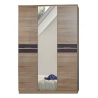 Armoire enfant contemporaine 3 portes coloris chêne/lave James
