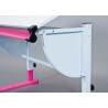 Bureau enfant contemporain inclinable blanc/rose Tetris