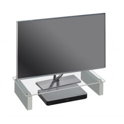 Surmeuble design pour téléviseur en verre clair Madera