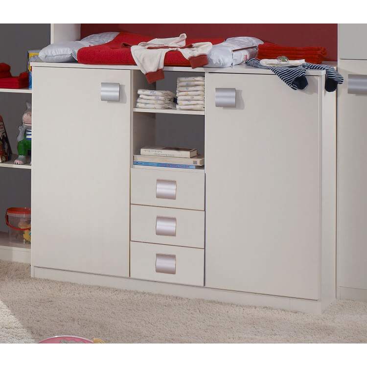 Commode à langer contemporaine blanche Alouette
