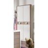 Armoire enfant contemporaine coloris blanc/chêne 2 portes Pirouette