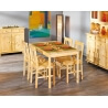 Table de cuisine contemporaine en pin massif Carole