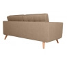 Canapé fixe 3 places contemporain en tissu brun Tebessa