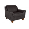 Fauteuil fixe contemporain en PU anthracite Helene