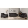 Fauteuil fixe contemporain en PU anthracite Helene