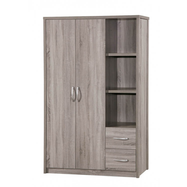 Armoire enfant contemporaine chêne sonoma gris Carine