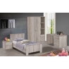 Armoire enfant contemporaine chêne sonoma gris Carine