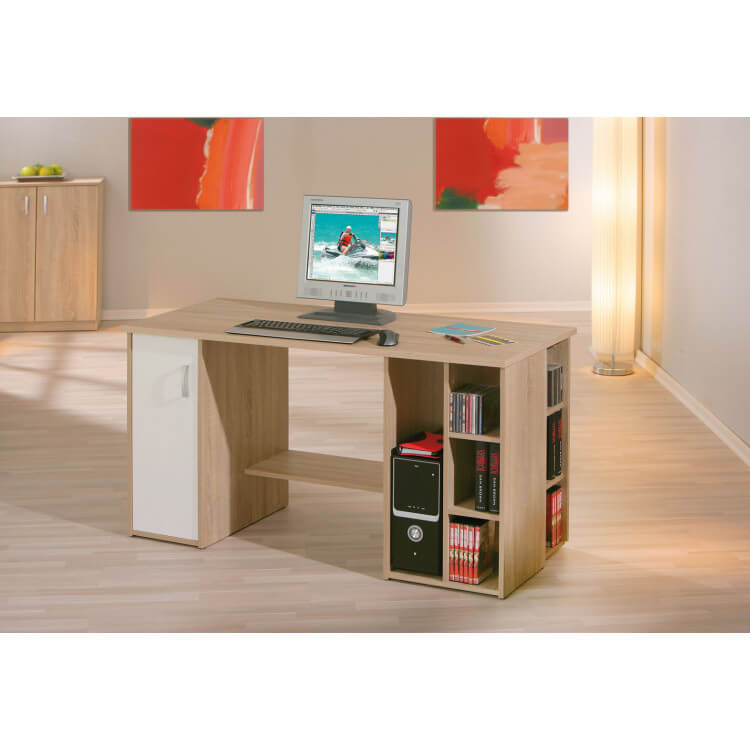 Bureau contemporain coloris chêne sonoma Armel