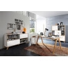 Ensemble de bureau contemporain coloris blanc repro/chêne Marco