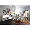Ensemble de bureau contemporain coloris blanc repro/chêne Marco
