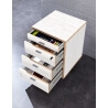 Ensemble de bureau contemporain coloris blanc repro/chêne Marco
