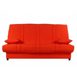 Canapé clic-clac contemporain coloris rouge uni Vista