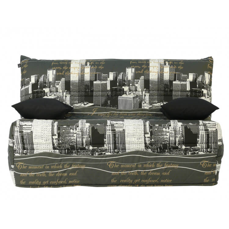 Banquette BZ contemporaine 160 cm coloris imprimé Memphis