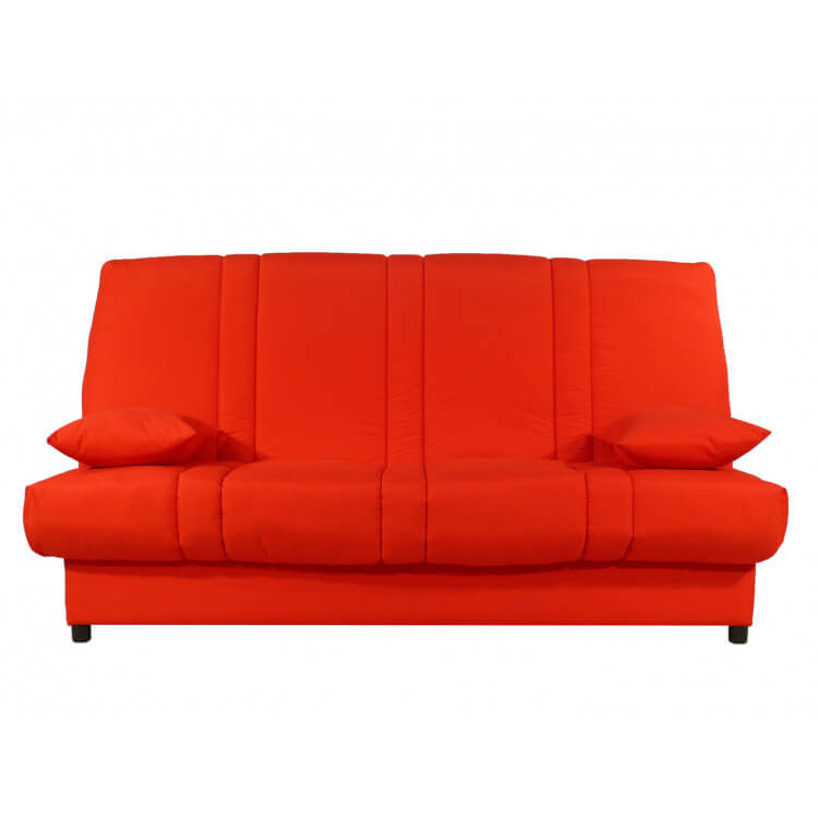Canapé clic-clac contemporain coloris rouge Vista